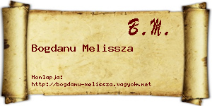 Bogdanu Melissza névjegykártya